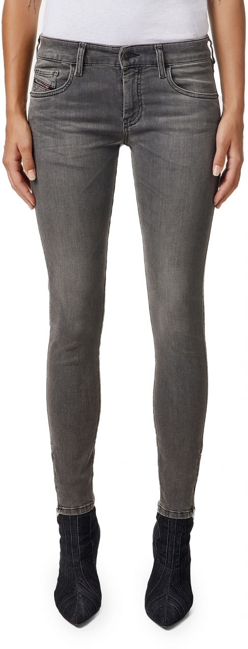 Diesel Rifle - SLANDYLOWZIP L.34 TROUSERS sivé