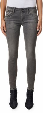 Diesel Rifle - SLANDYLOWZIP L.34 TROUSERS sivé