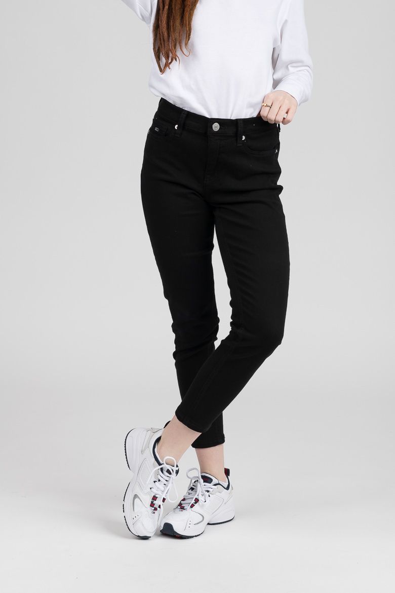 Tommy Jeans Rifle - NORA MID RISE SKINNY ANKLE TMYBK čierne