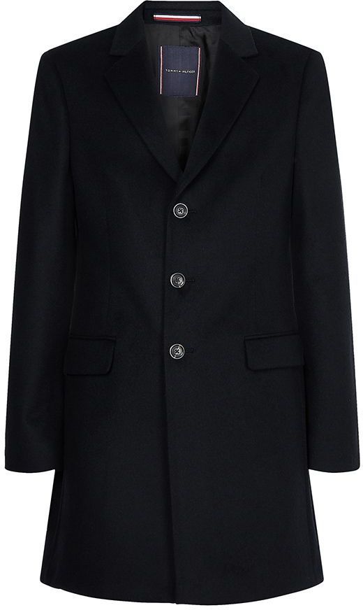 Kabát - Tommy Hilfiger WOOL MIX COAT čierny