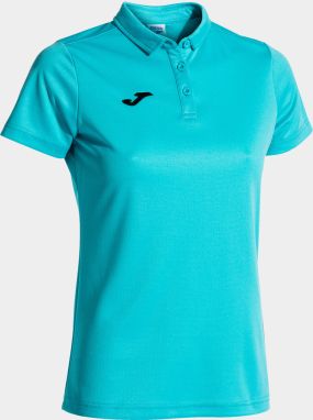 Dámské triko Joma Hobby Women Polo Shirt S/S Fluor Turquoise