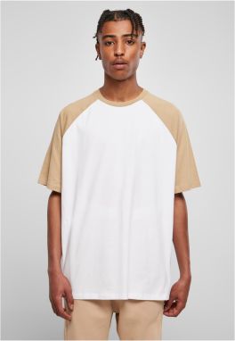 Organic Oversized Raglan T-Shirt White/Beige Union