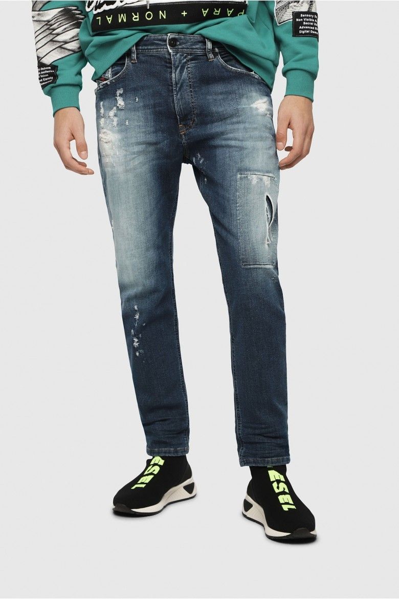 9011 DIESEL S.P.A.,BREGANZE  Rifle- Diesel NARROTT Sweat jeans modré