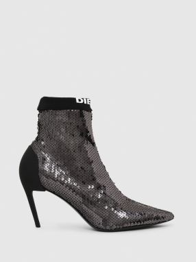 Diesel Čižmy - SLANTY  DSLANTY MASM  boots sivé