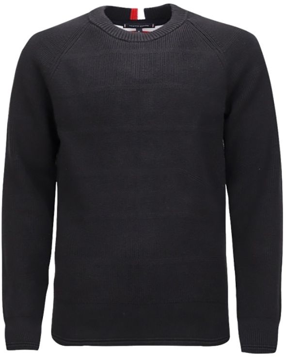 Tommy Hilfiger Sveter - STRUCTURE CHANGE SWEATER tmavomodrý