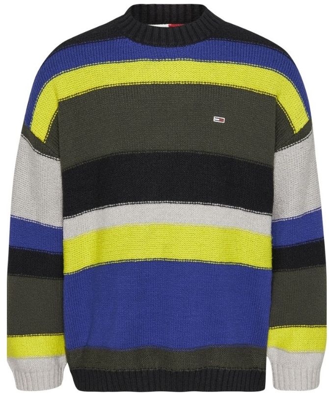 Tommy Jeans Sveter - TJM STRIPE FASHION SWEATER viacfarebný