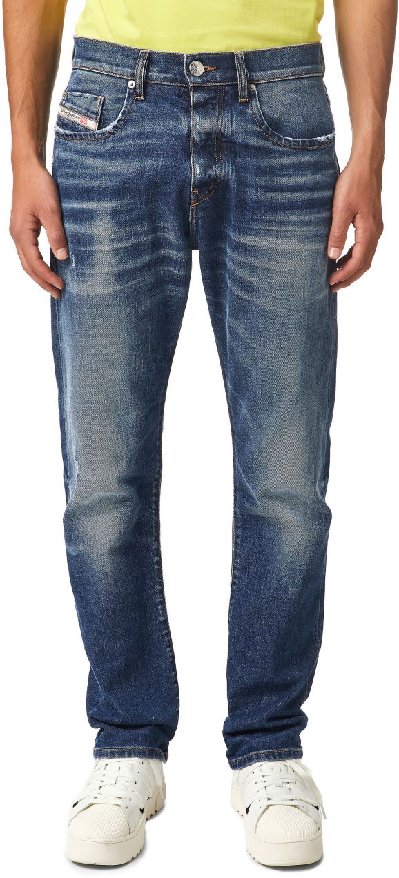 Diesel Rifle - DVIKER  L.32 TROUSERS modré
