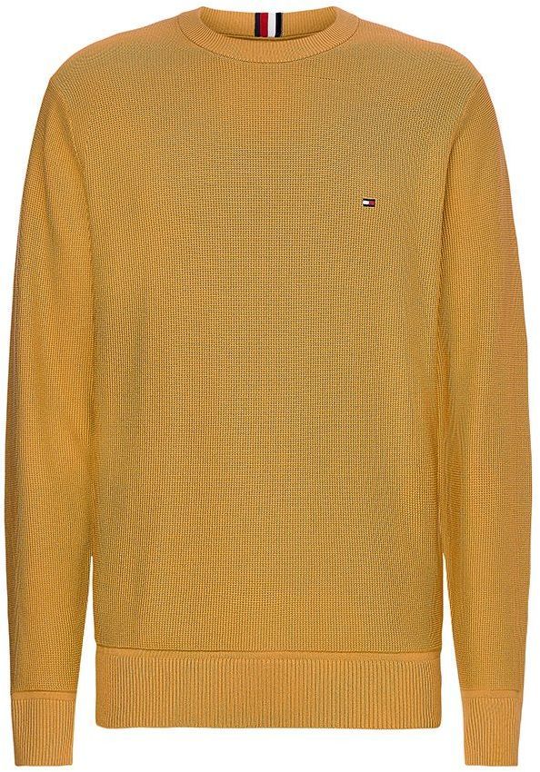 Sveter - Tommy Hilfiger BASIC STRUCTURE CREW NECK oranžový