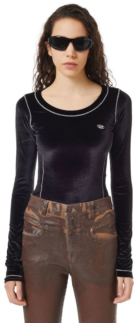 Diesel Tričko - T-VELLY T-SHIRT čierne