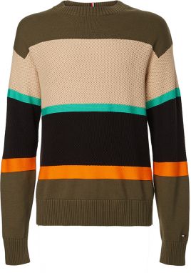 Tommy Hilfiger Sveter - COLOURBLOCK STRUCTURE SWEATER viacfarebný
