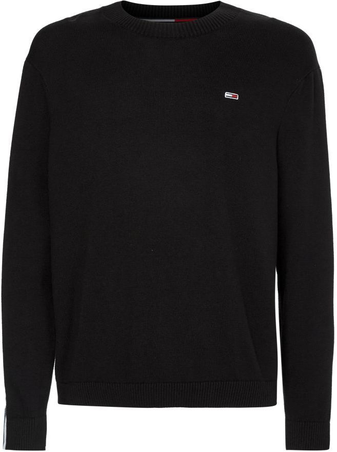 Tommy Jeans Sveter - TJM TOMMY TAPE SWEATER čierny