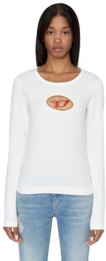 Diesel Tričko - T-ANGIE-LS T-SHIRT biele