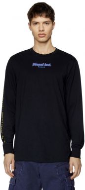 Diesel Tričko - T-JUST-LS-E4 T-SHIRT čierne