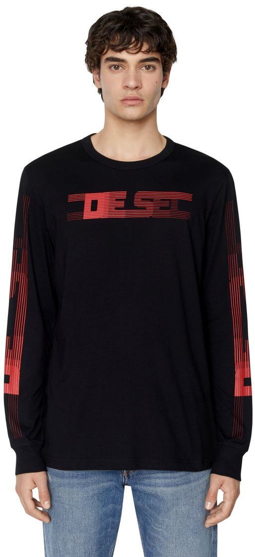 Diesel Tričko - T-JUST-LS-E5 T-SHIRT čierne