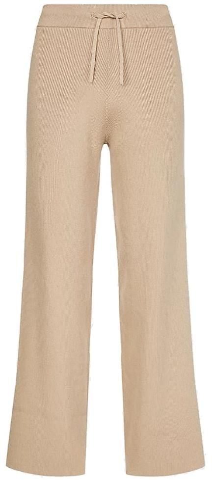 Tommy Hilfiger Nohavice - SOFT RIB WIDE LEG PANT béžové