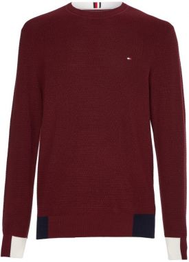 Tommy Hilfiger Sveter - RWB BLOCK PLACEMENT CREW červený