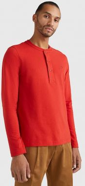 Tommy Hilfiger Tričko - CLASSIC HENLEY červené