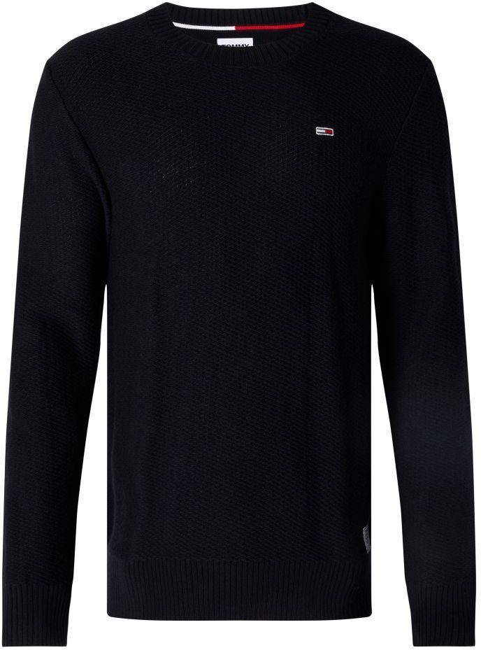 Tommy Jeans Sveter - TJM REGULAR STRUCTURED SWEATER čierny