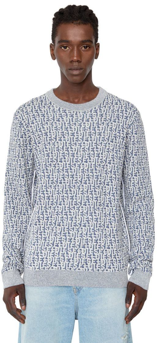 Diesel Sveter - K-RONAN-MON KNITWEAR modrý