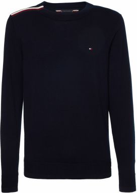 Tommy Hilfiger Sveter - GLOBAL STP PLACEMENT modrý