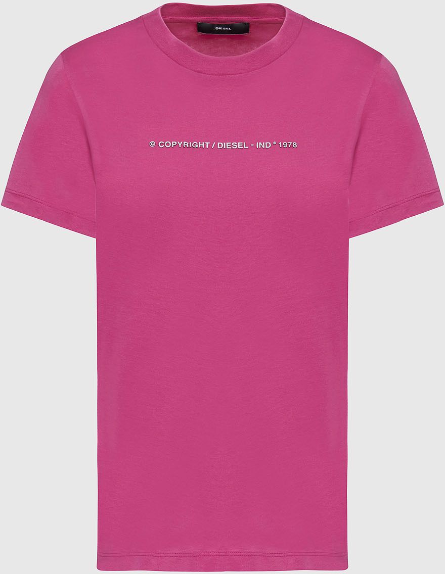 Diesel Tričko - TSILYCOPY TSHIRT tmavoružové