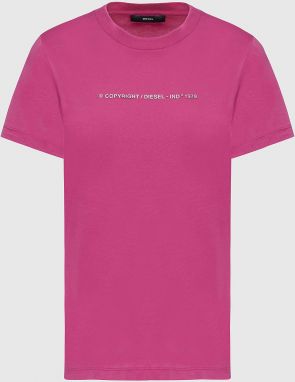 Diesel Tričko - TSILYCOPY TSHIRT tmavoružové