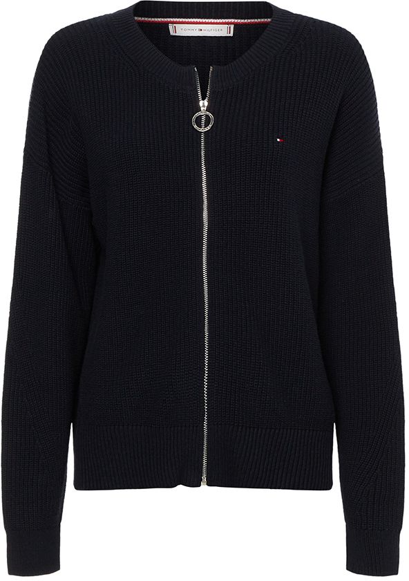 Tommy Hilfiger Sveter - HAYANA ZIP UP C-NK CARDIGAN modrý