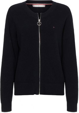 Tommy Hilfiger Sveter - HAYANA ZIP UP C-NK CARDIGAN modrý