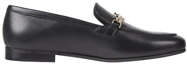 Tommy Hilfiger Mokasíny - ELEVATED TH CHAIN LOAFER čierne