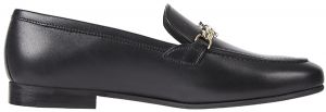 Tommy Hilfiger Mokasíny - ELEVATED TH CHAIN LOAFER čierne
