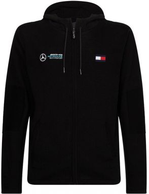 Tommy Hilfiger Sveter - 1 MB TECH HOODED ZIP THRU čierny