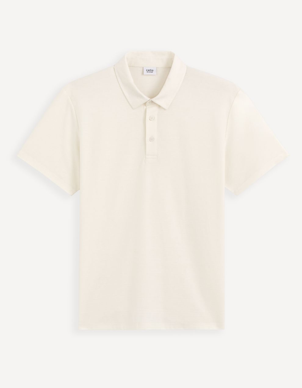 Krémové pánske polo tričko Celio Gebruma