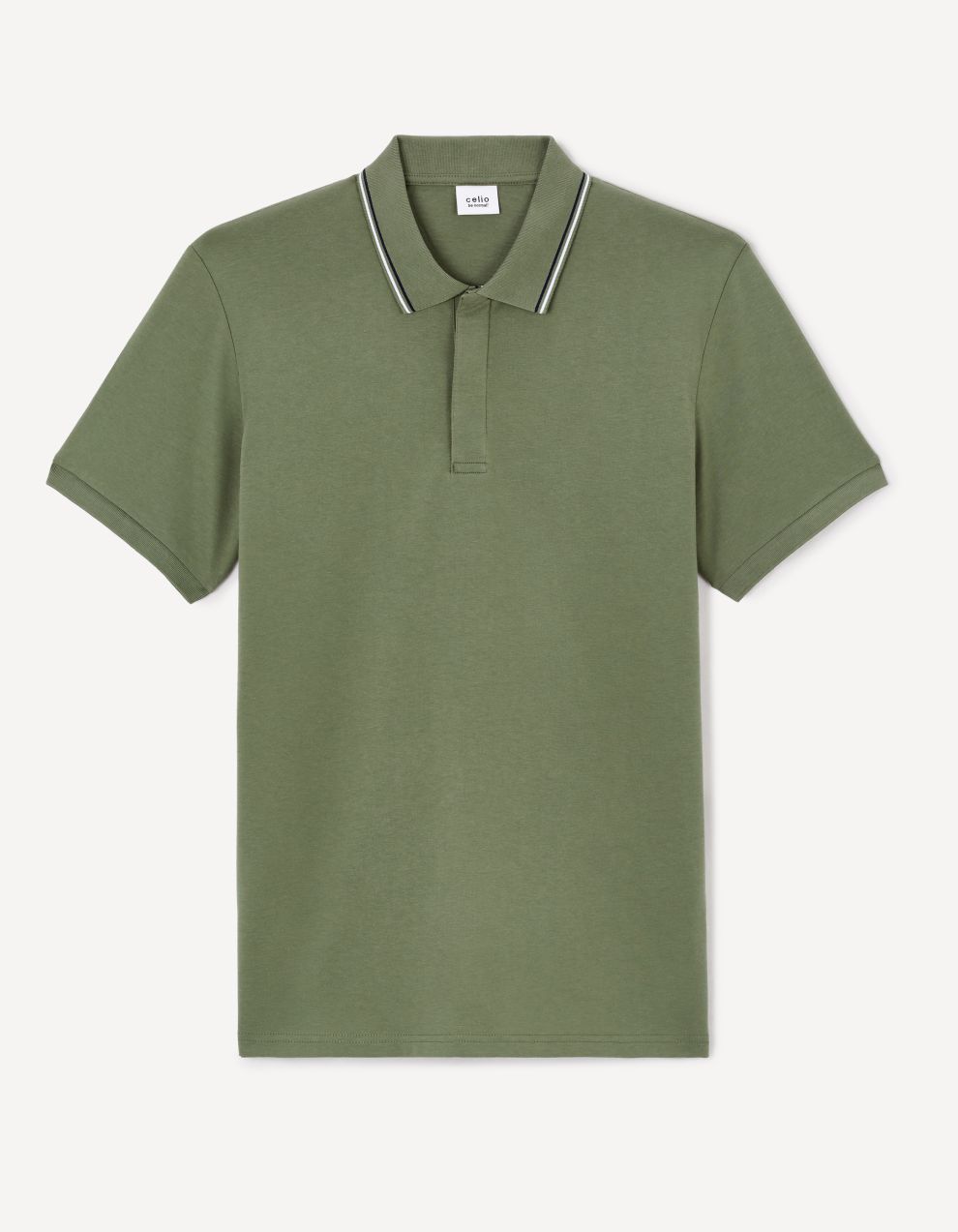 Zelené pánske polo tričko Celio Jevrait