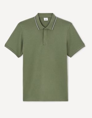 Zelené pánske polo tričko Celio Jevrait