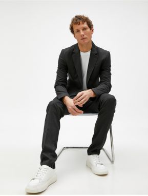 Koton Woven Trousers with Buttons and Pockets.