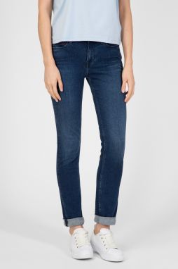Tommy Jeans Rifle - MID RISE STRAIGHT TJ 1985 FRDBST tmavomodré