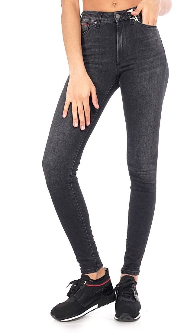 Tommy Jeans Rifle - HIGH RISE SPR SKNY TJ 2008 WSTBK sivé