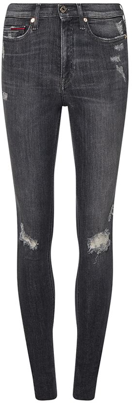 Tommy Jeans Rifle - NORA MR SKNY BE283 DGRPVSTDSTR šedé