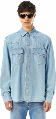 Diesel Košeľa - D-OCEAN SHIRT modrá