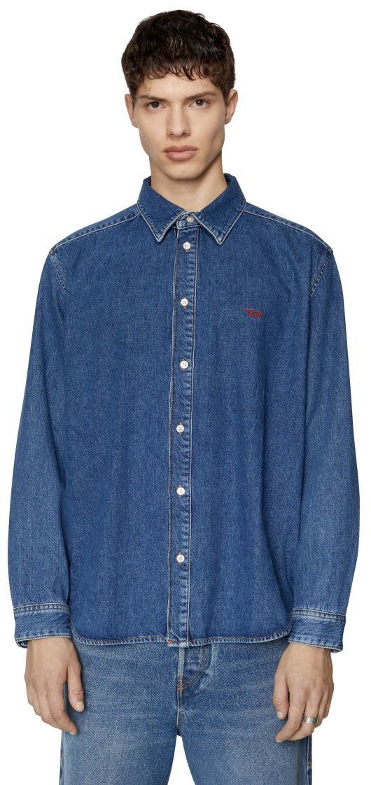 Diesel Košeľa - D-SIMPLY SHIRT modrá
