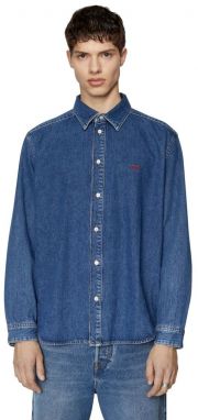 Diesel Košeľa - D-SIMPLY SHIRT modrá