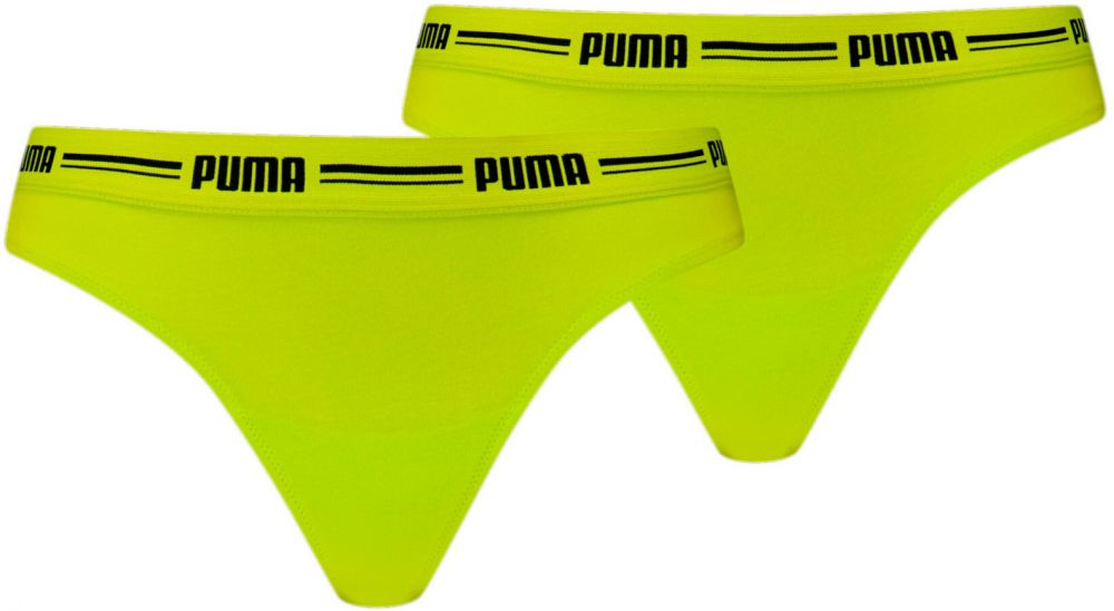 2PACK women's thong Puma green