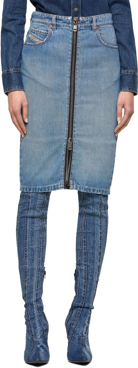 Diesel Sukňa - DEPENCILZIP SKIRT modrá
