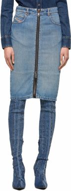 Diesel Sukňa - DEPENCILZIP SKIRT modrá