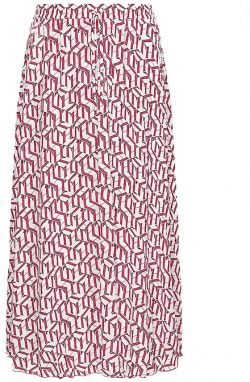 Tommy Hilfiger Sukňa - TH CUBE PLEATED MIDI SKIRT cyklaménová