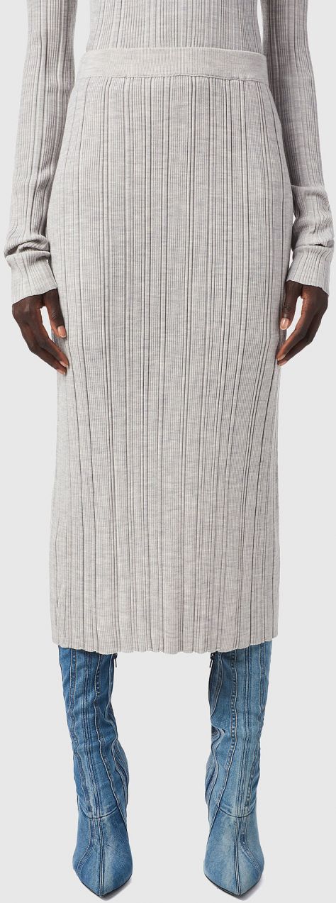 Diesel Sukňa - MARVADA SKIRT sivá