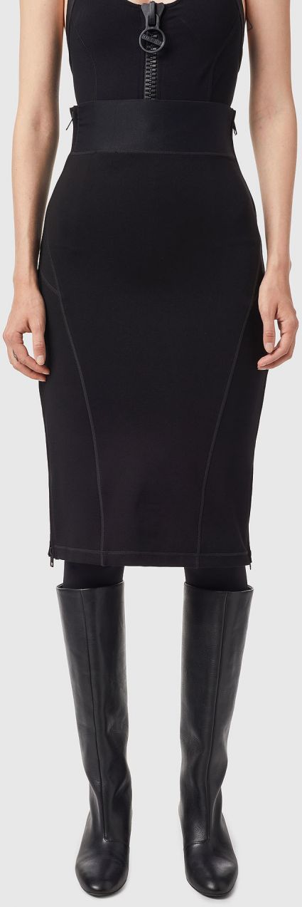 Diesel Sukňa - OBAND SKIRT čierna