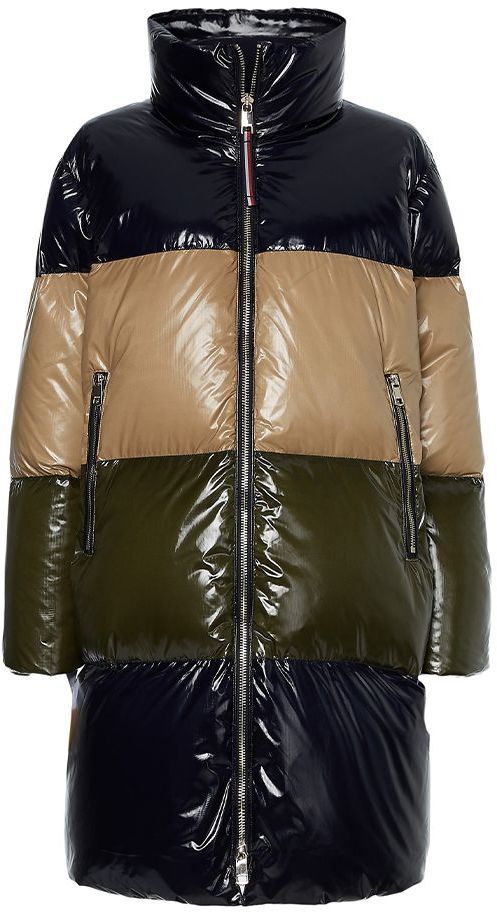 Tommy Hilfiger Bunda - GLOSSY DOWN  PUFFER COAT modrá