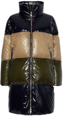 Tommy Hilfiger Bunda - GLOSSY DOWN  PUFFER COAT modrá