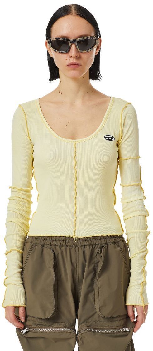 Diesel Top - T-RIBBY-LONG TANK TOP žltý